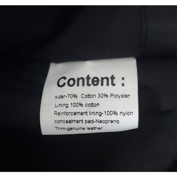 NWT Mens XXL Smith Bros Black Canvas W/Leather Concealed Carry Vest W/8 Pockets - Picture 4 of 11